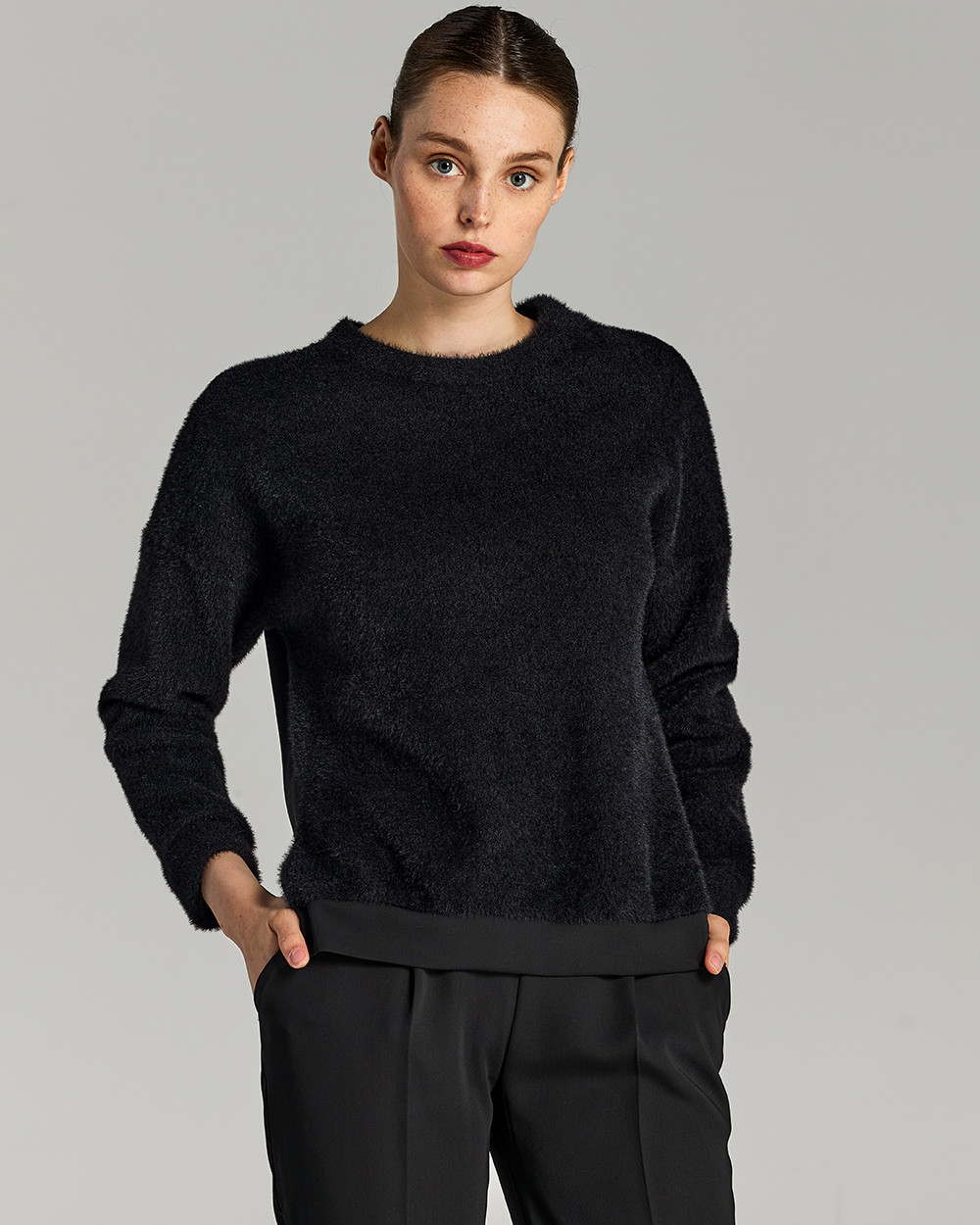 Μπλούζα τύπου χνουδωτή