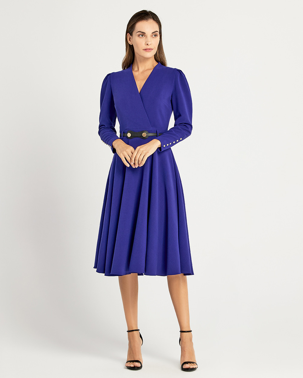 Φόρεμα κρουαζέ με ζώνη