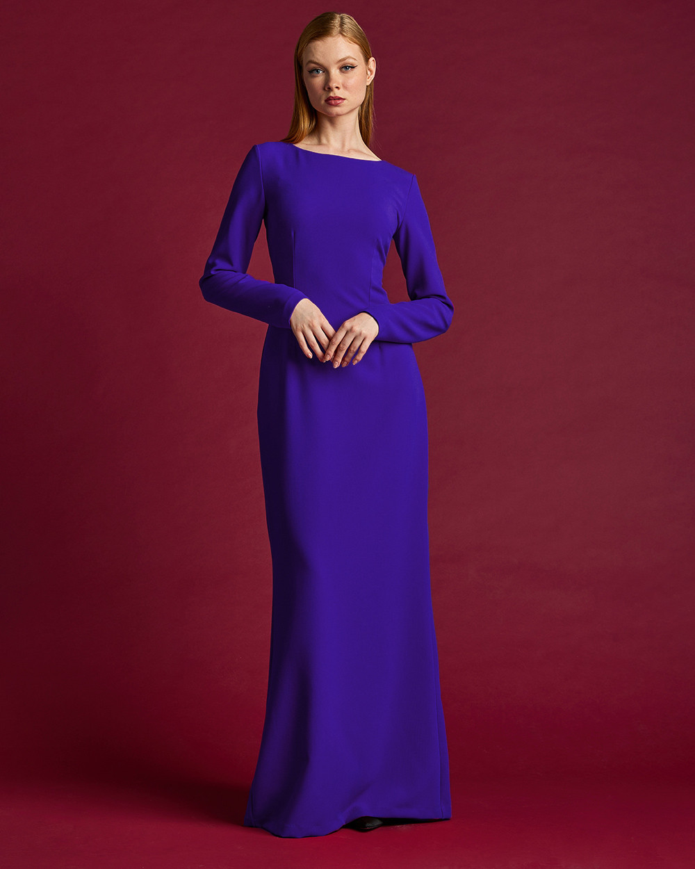 Φόρεμα maxi μακρύ μανίκι