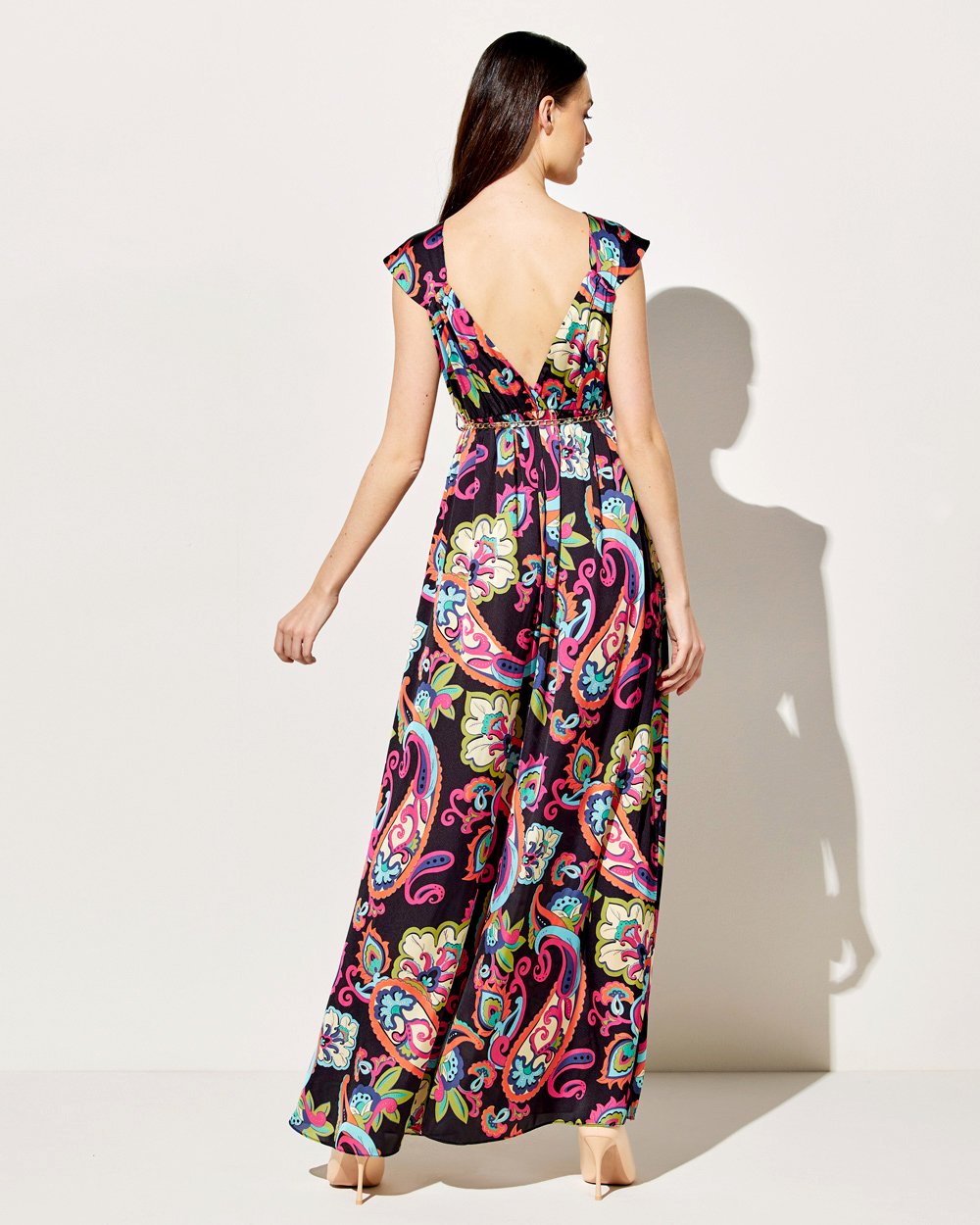 Φόρεμα με πολύχρωμα λαχούρια