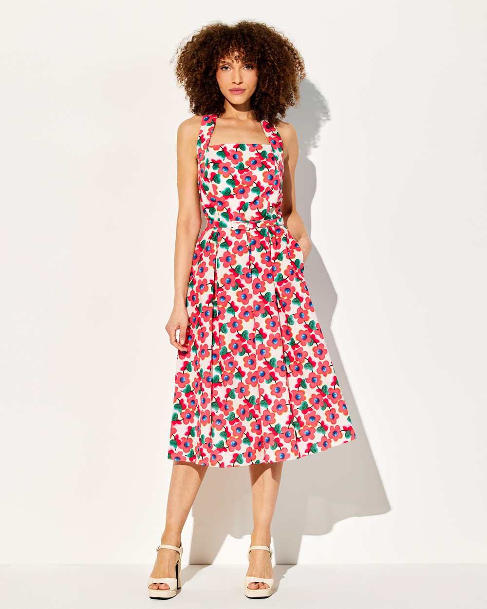Φόρεμα floral λοξό