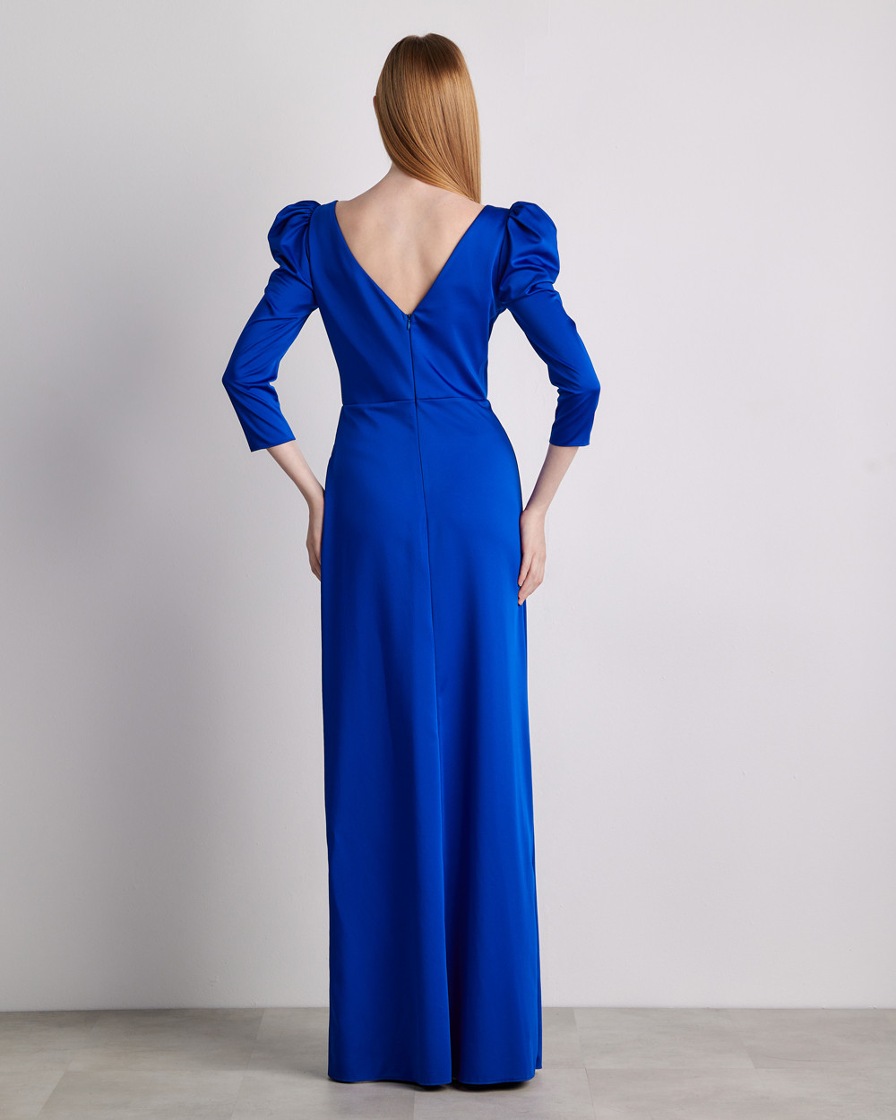 Φόρεμα maxi αμπιγιέ με σκίσιμο