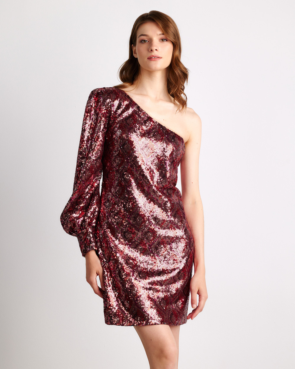 Φόρεμα παγιέτα με έναν ώμο