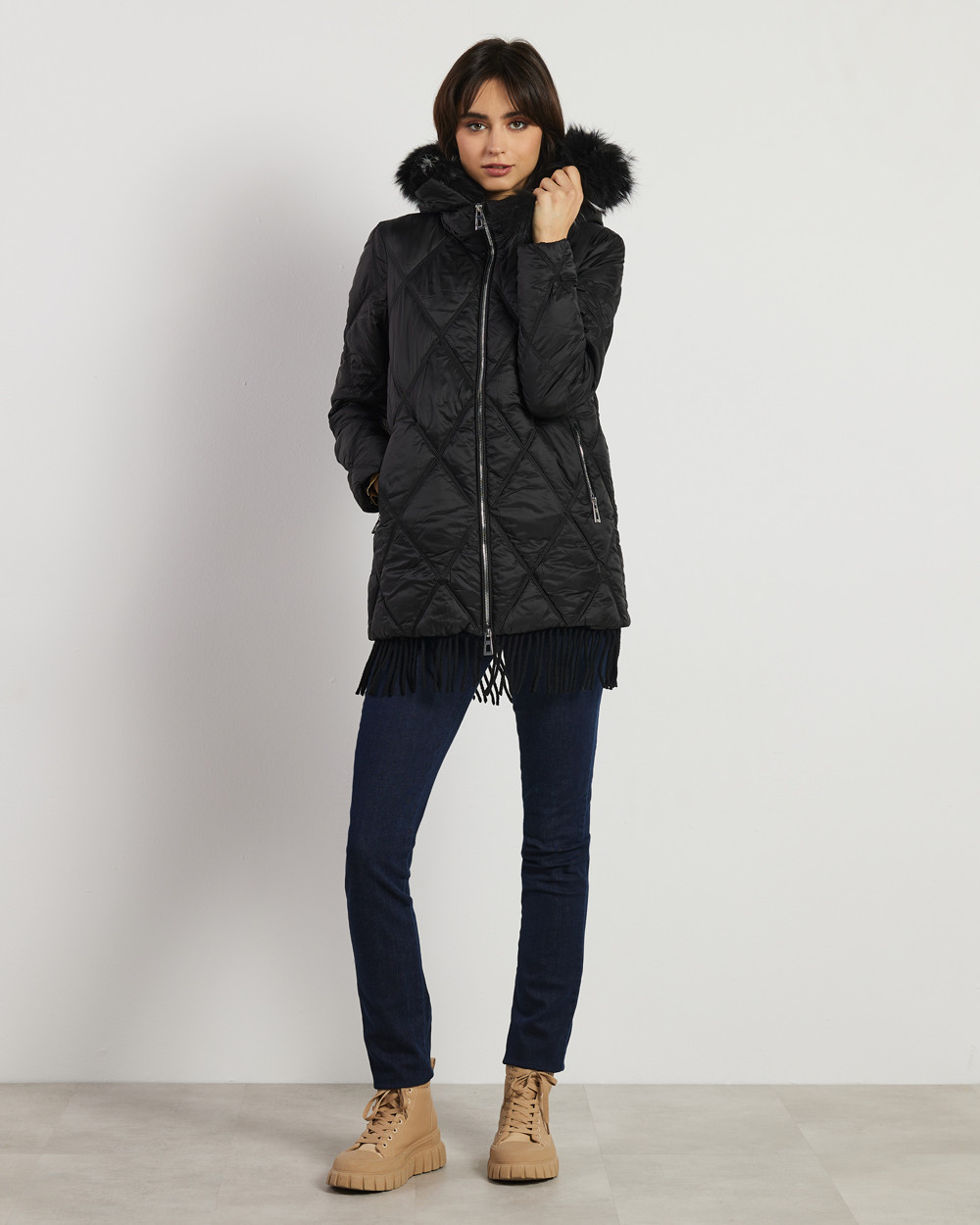 Μπουφάν με αποσπώμενη επένδυση wool blend