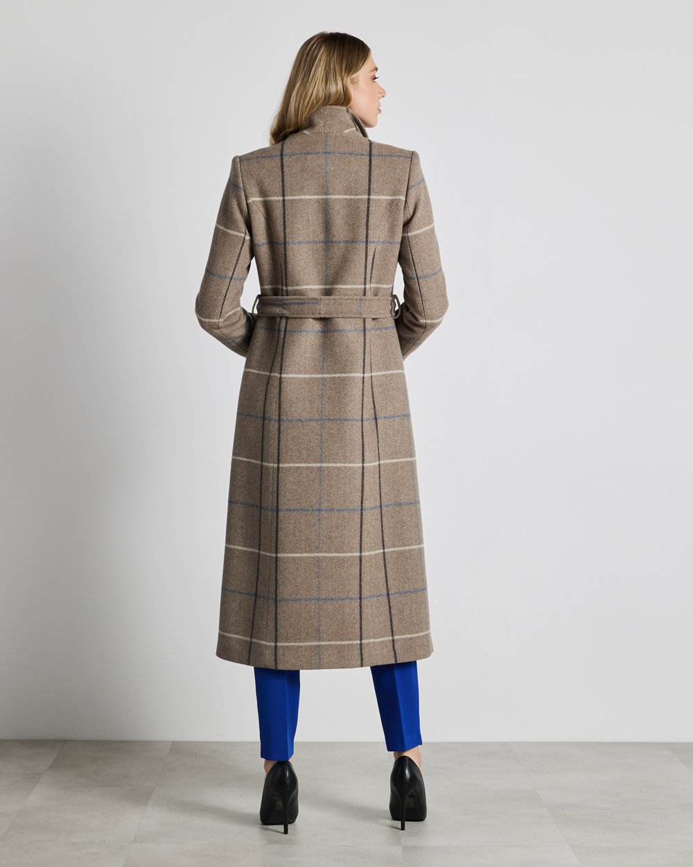 Παλτό καρό wool blend
