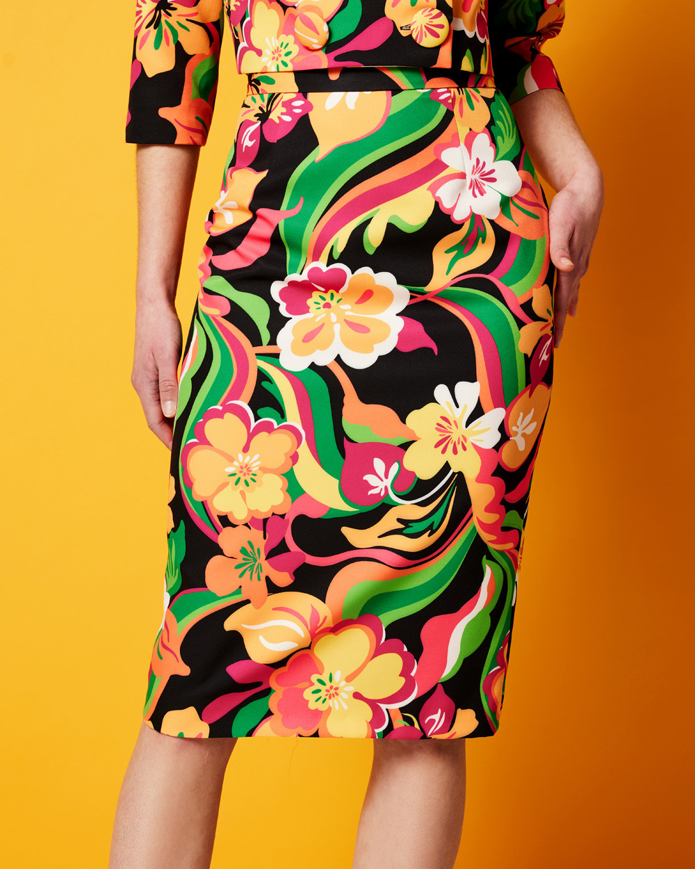 Φούστα floral pencil Forel by Vassilis Zoulias