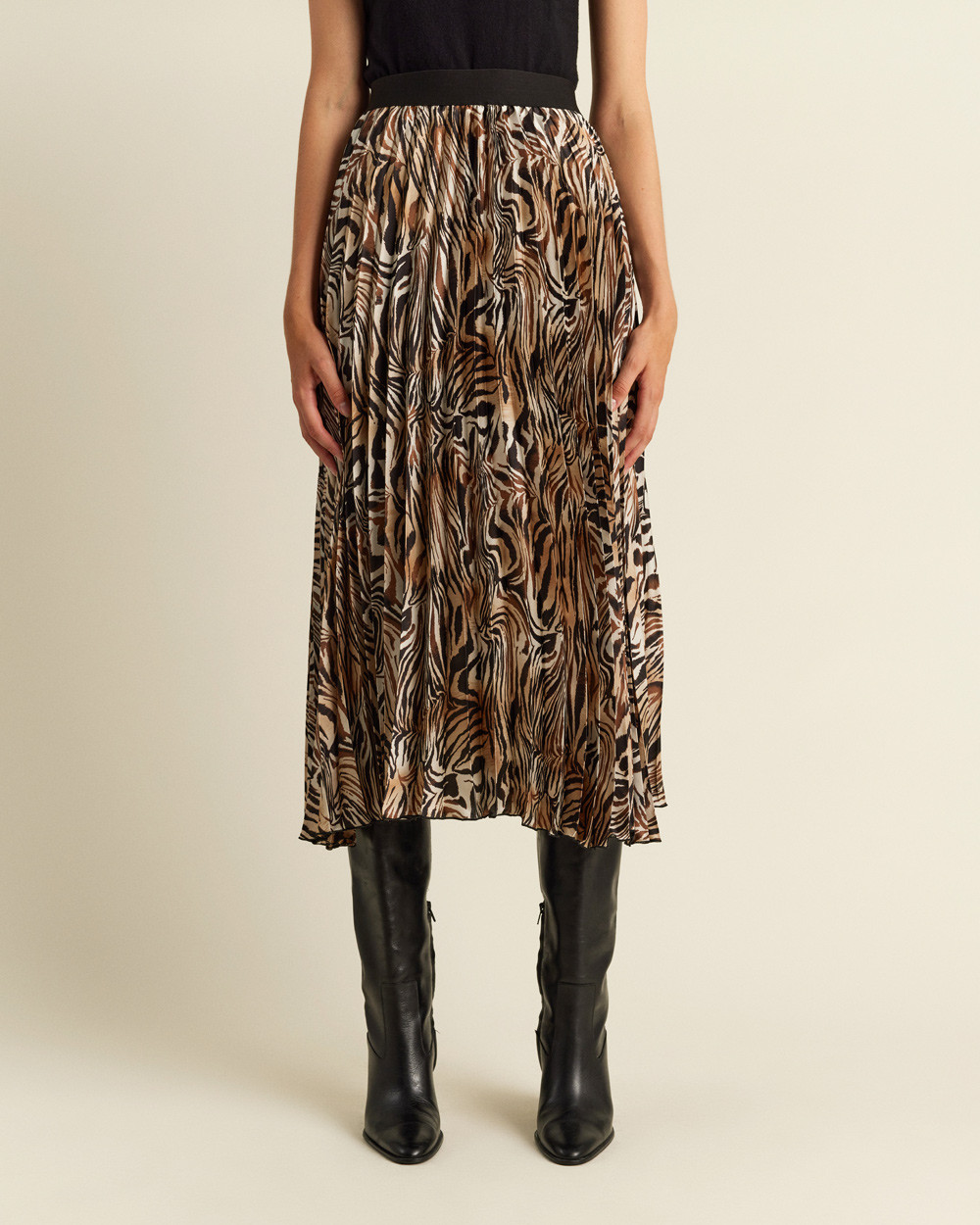 Φούστα πλισέ animal print