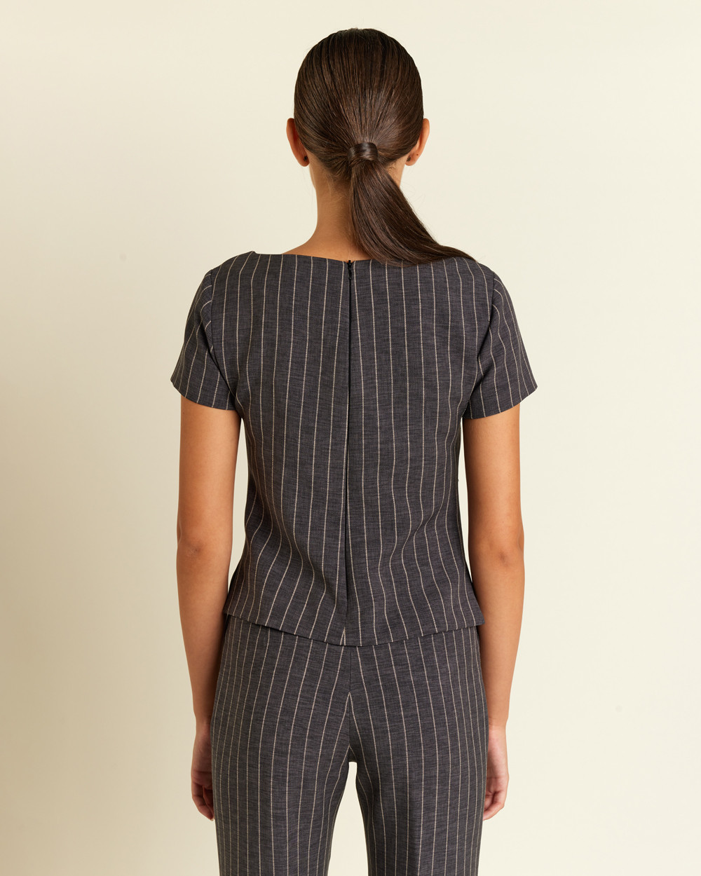 Μπλούζα ριγέ με κοντό μανίκι