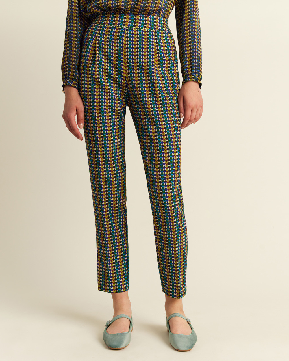 Παντελόνι κρεπ εμπριμέ