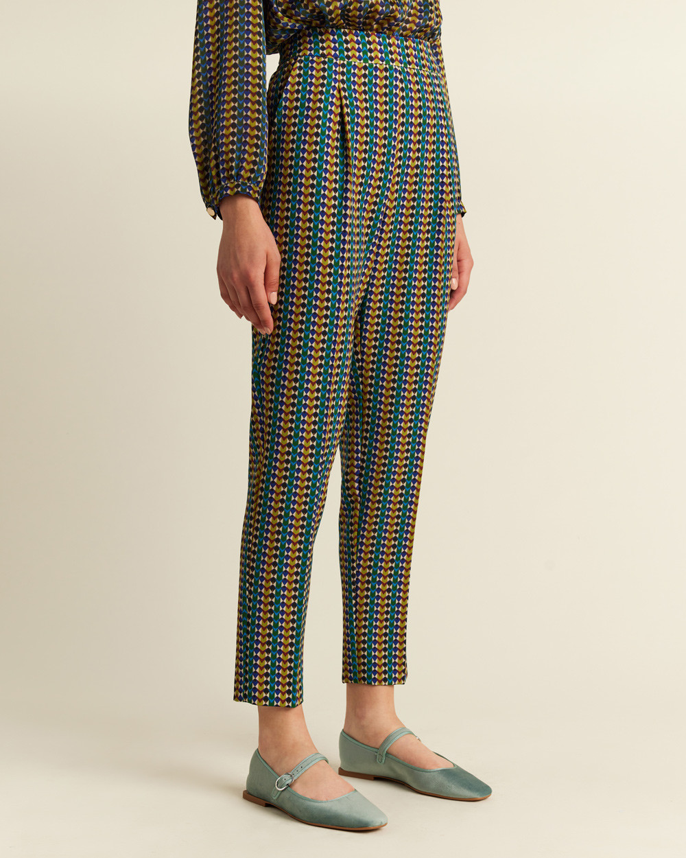 Παντελόνι κρεπ εμπριμέ