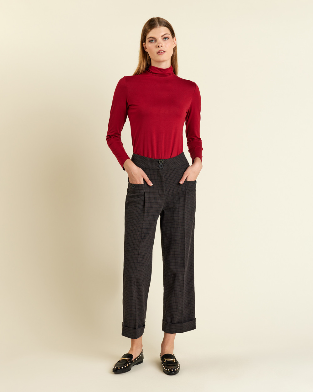 Παντελόνι crop καρό