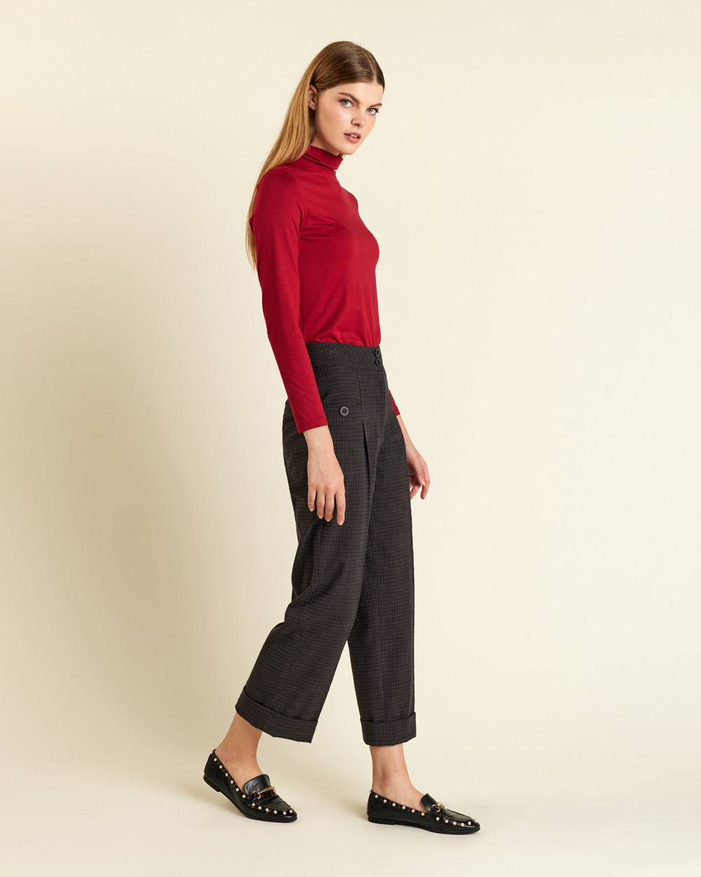 Παντελόνι crop καρό