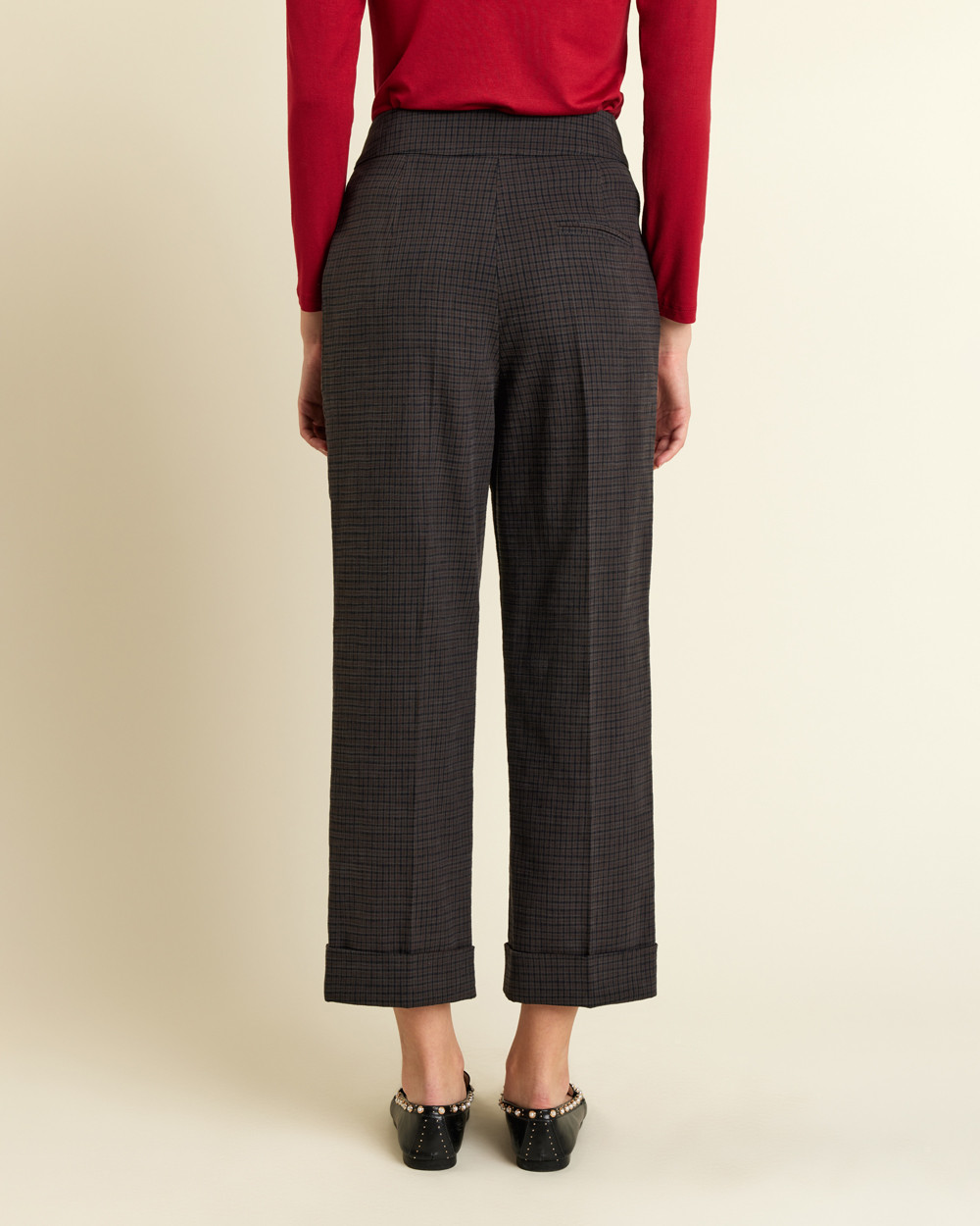 Παντελόνι crop καρό