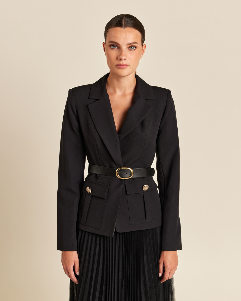 Σακάκι κρεπ μεσάτο κρουαζέ