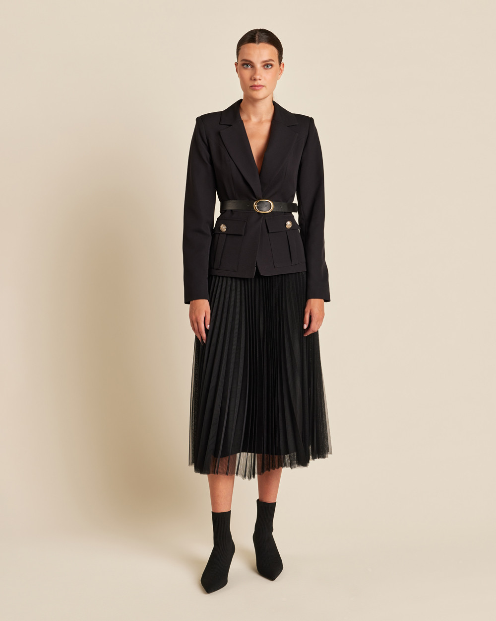 Σακάκι κρεπ μεσάτο κρουαζέ