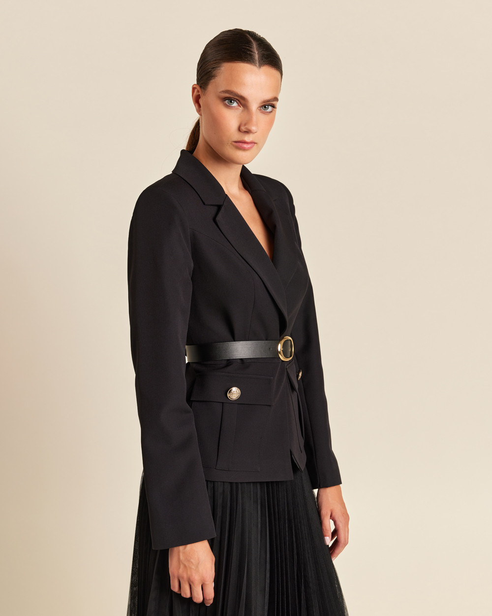 Σακάκι κρεπ μεσάτο κρουαζέ