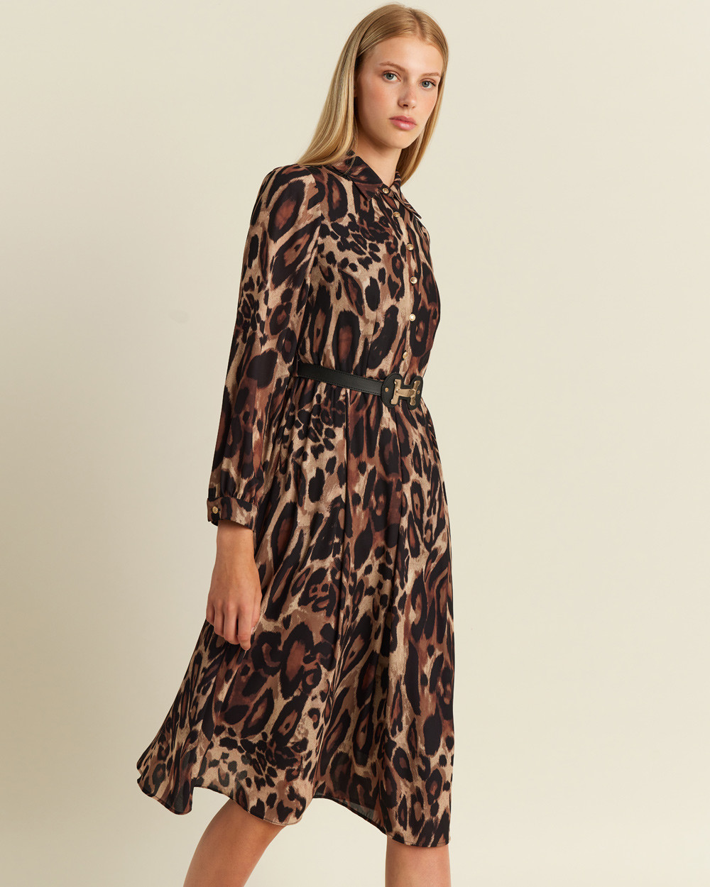 Φόρεμα midi animal print
