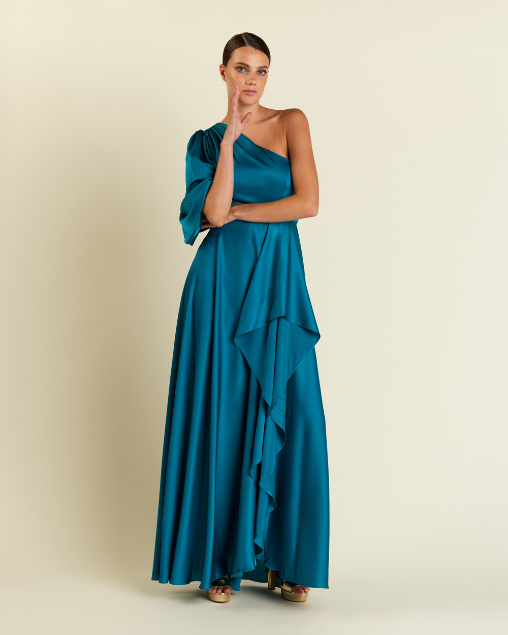 Φόρεμα maxi satin