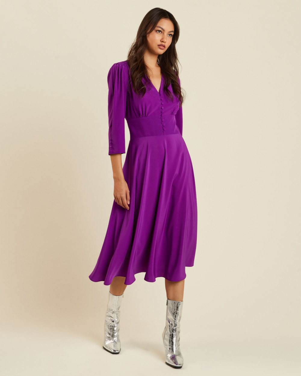 Φόρεμα satin midi