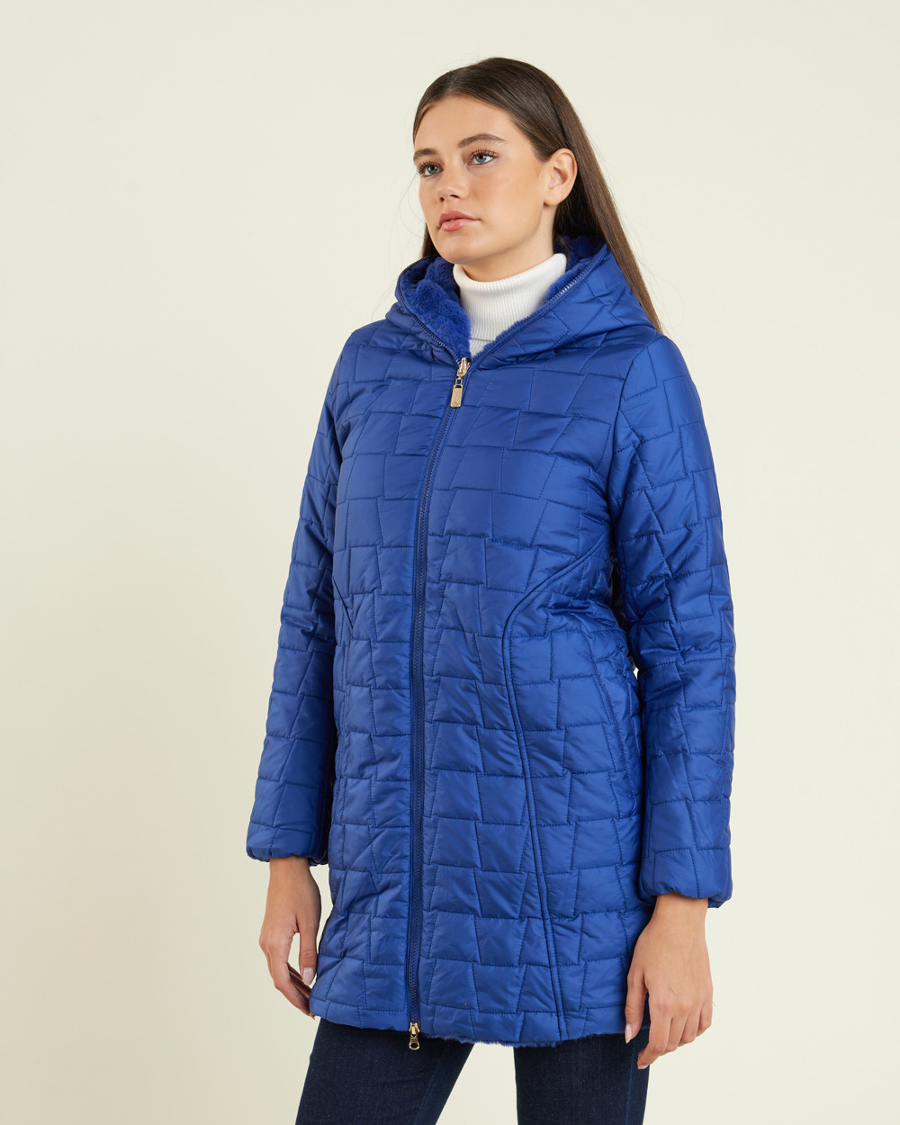 Μπουφάν καπιτονέ διπλής όψης