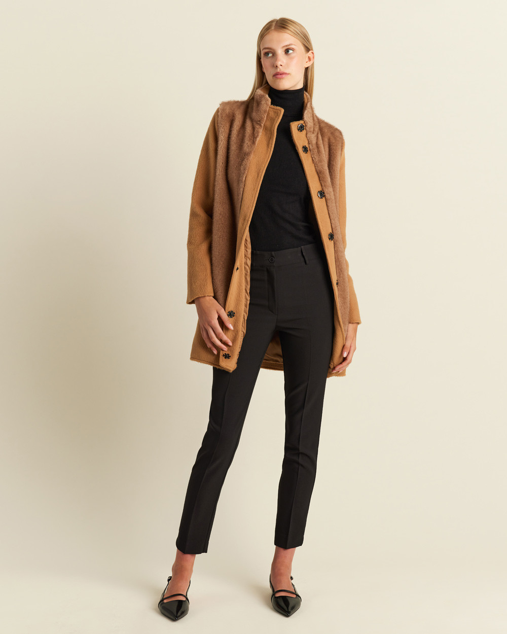 Ημίπαλτο με οικολογική γούνα