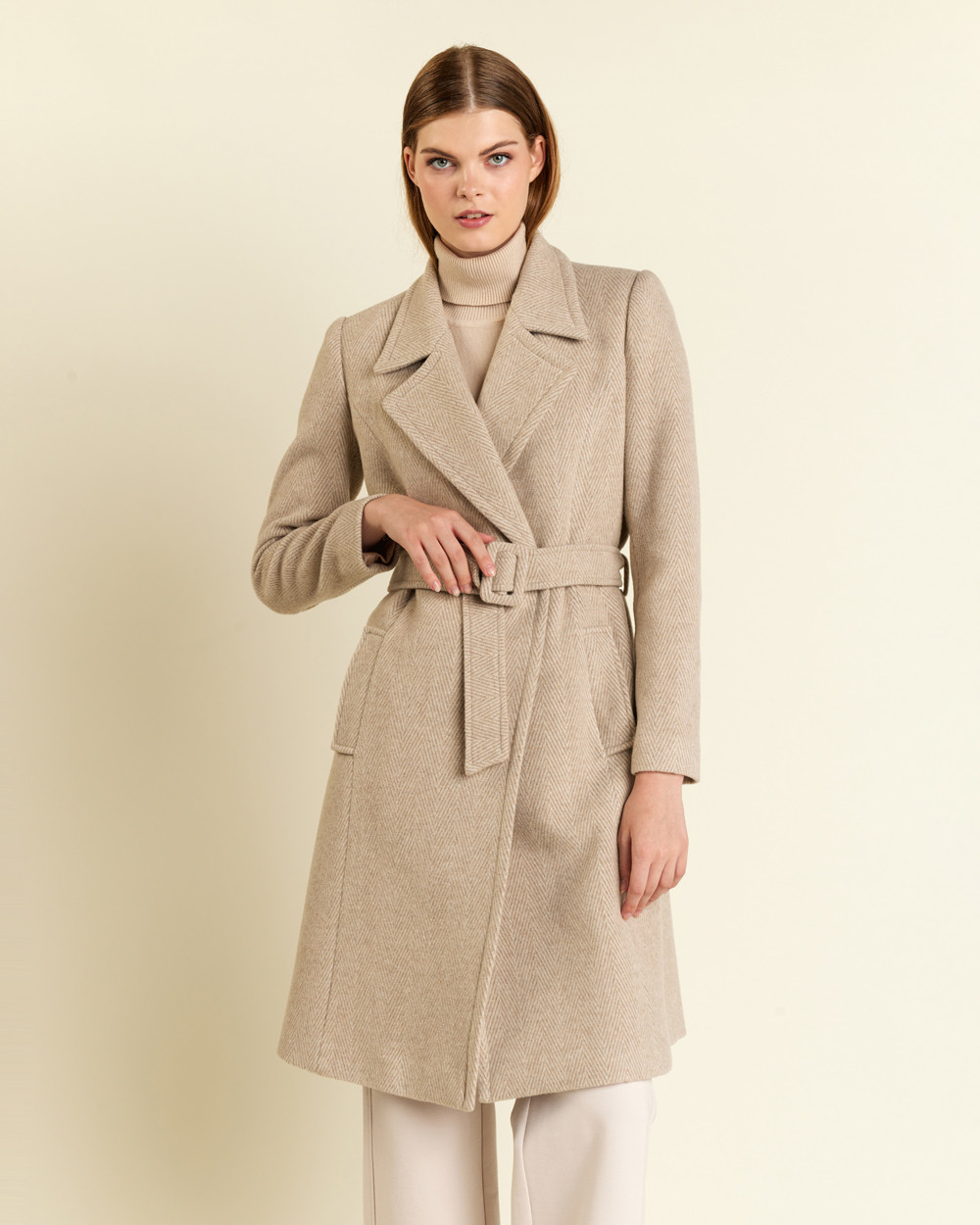 Παλτό σταυρωτό wool blend