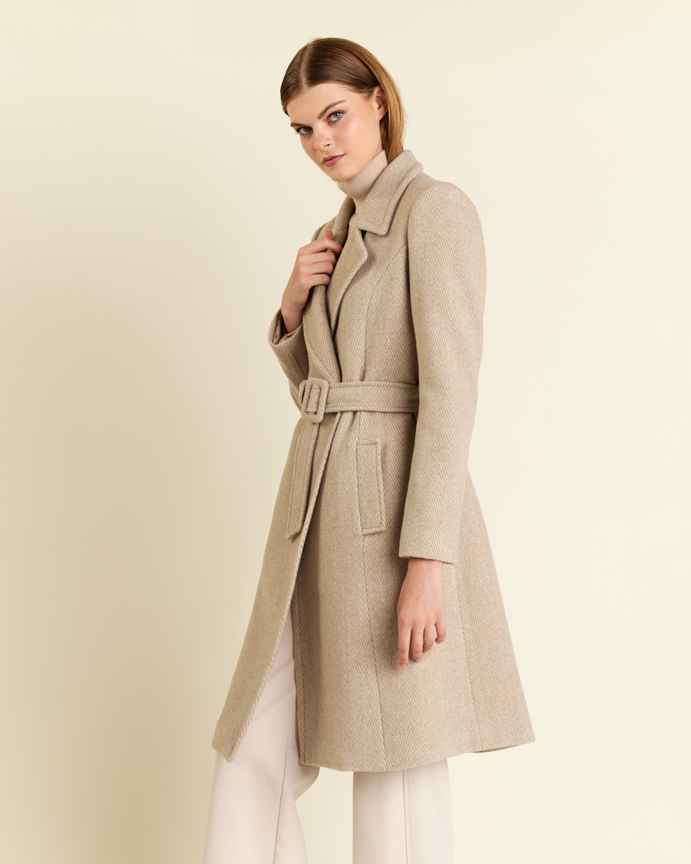 Παλτό σταυρωτό wool blend