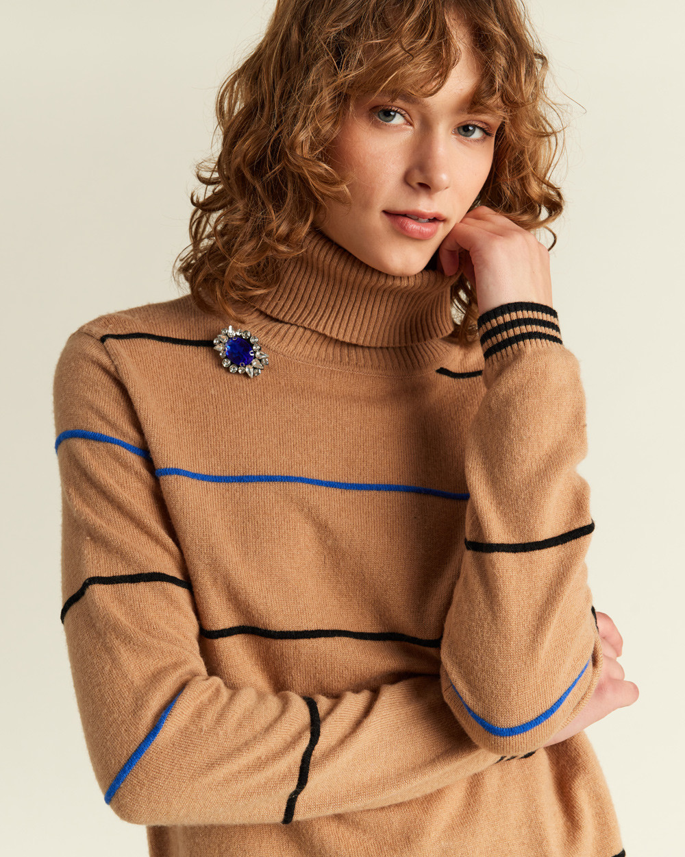 Πλεκτό ζιβάγκο με μαλλί και cashmere