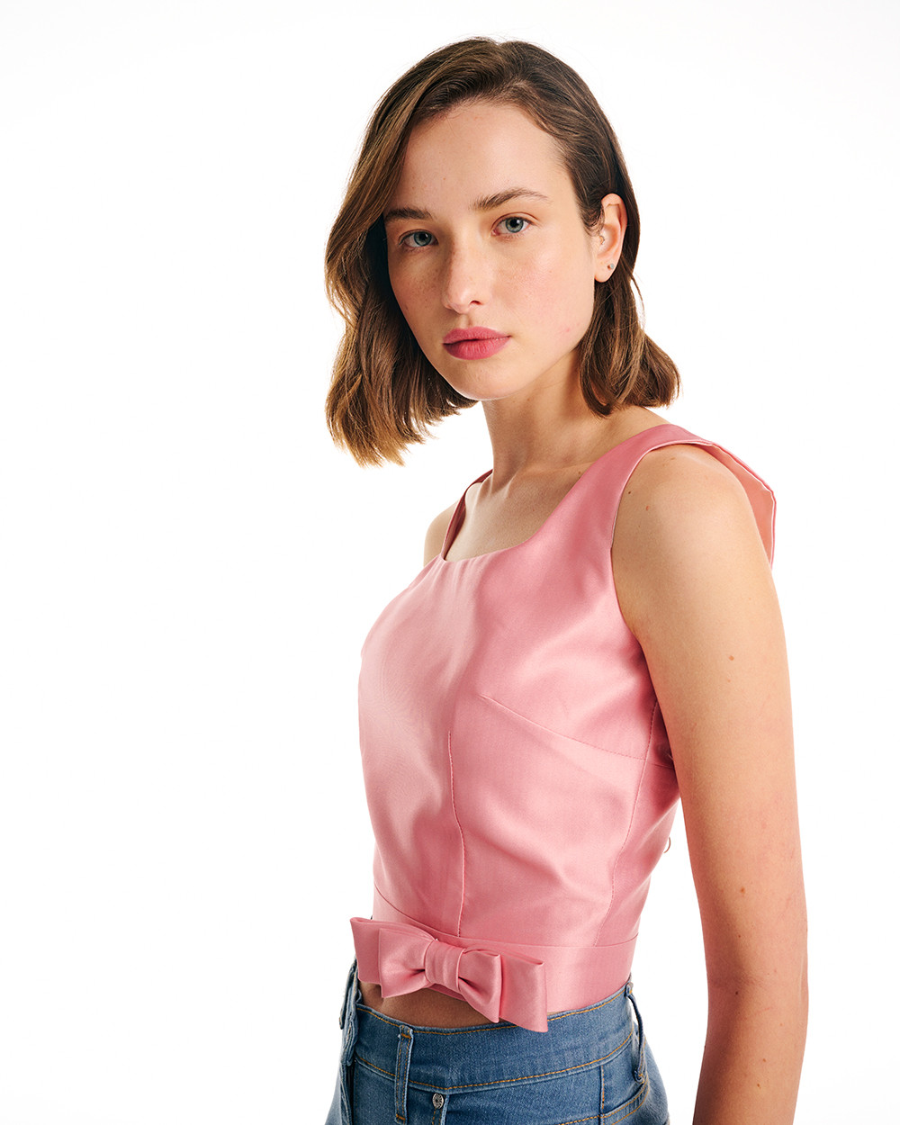 Crop top satin