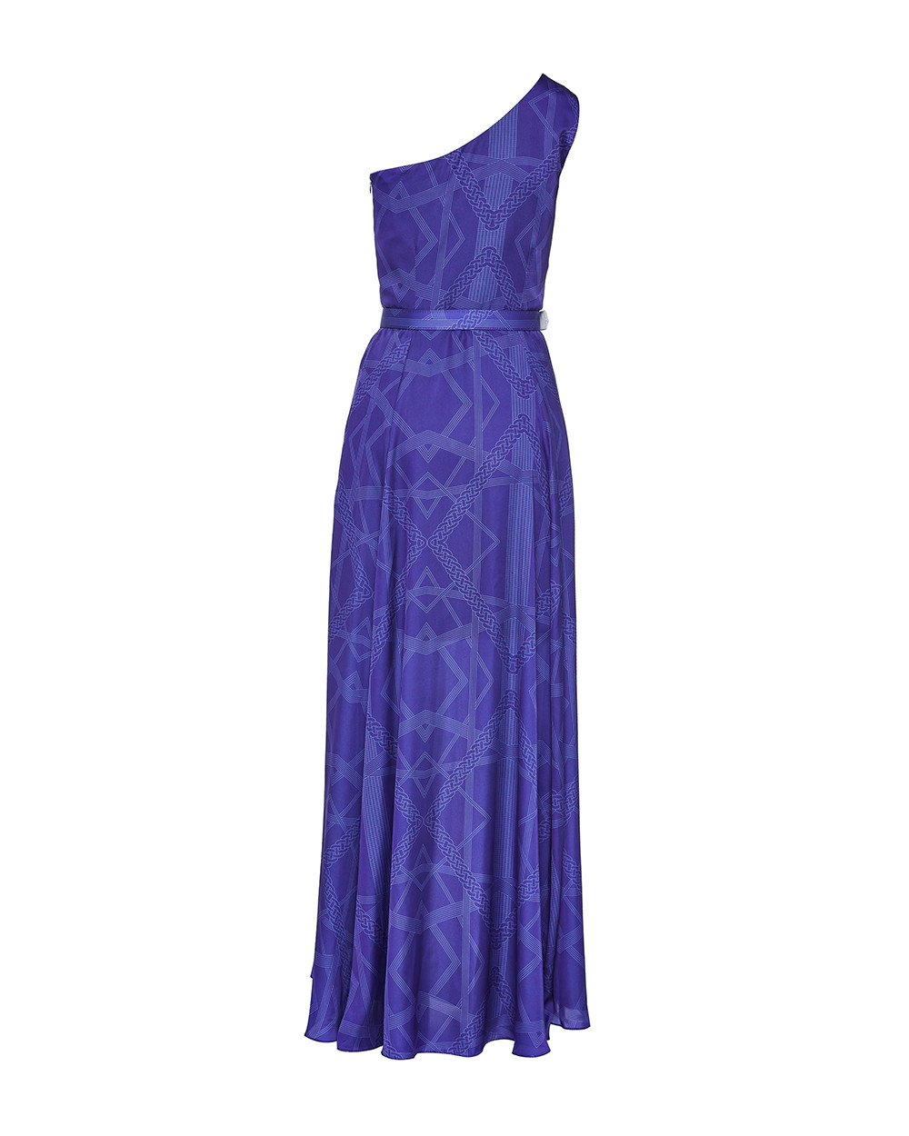 Φόρεμα με ένα ώμο satin maxi