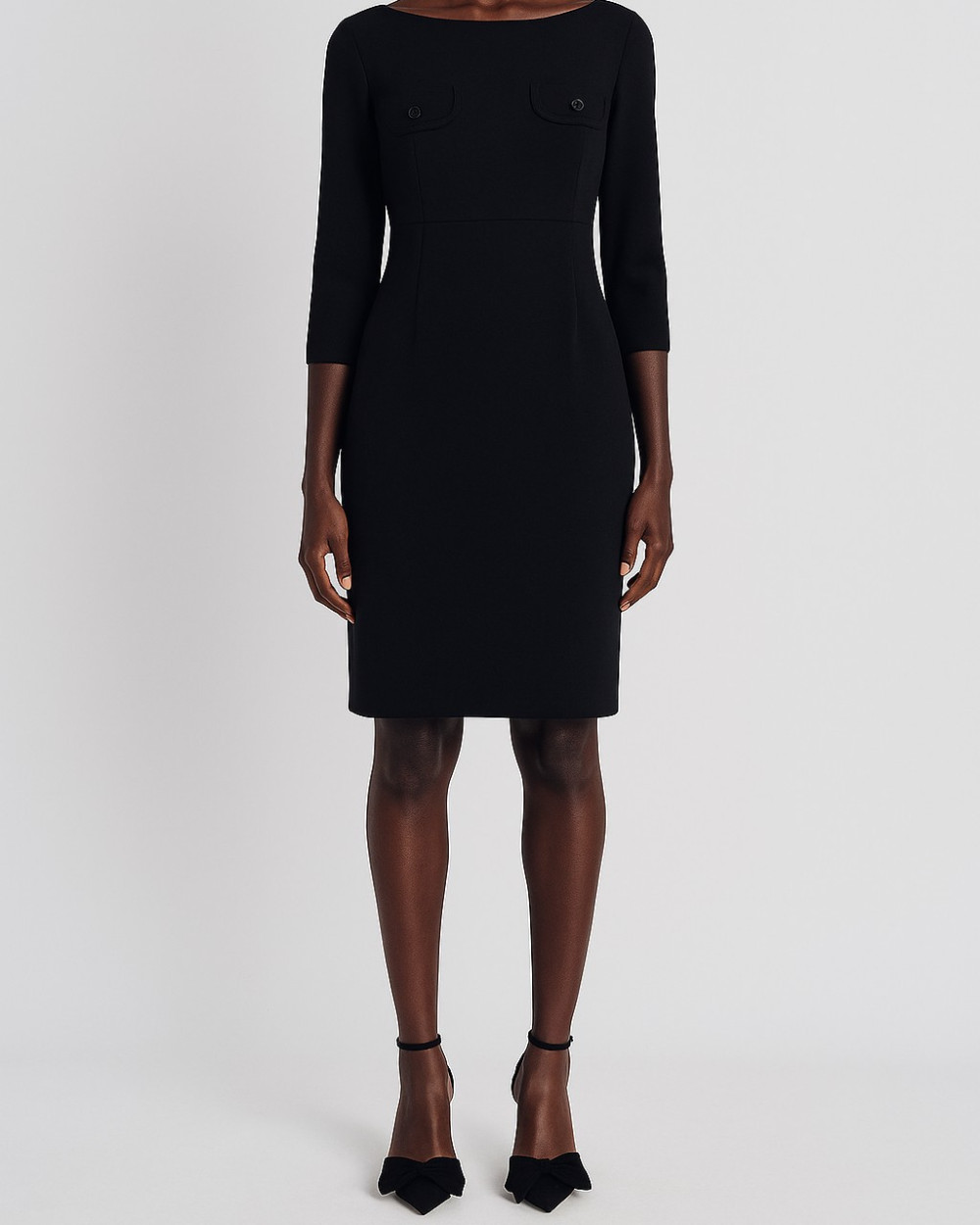 Φόρεμα με διχρωμία pencil