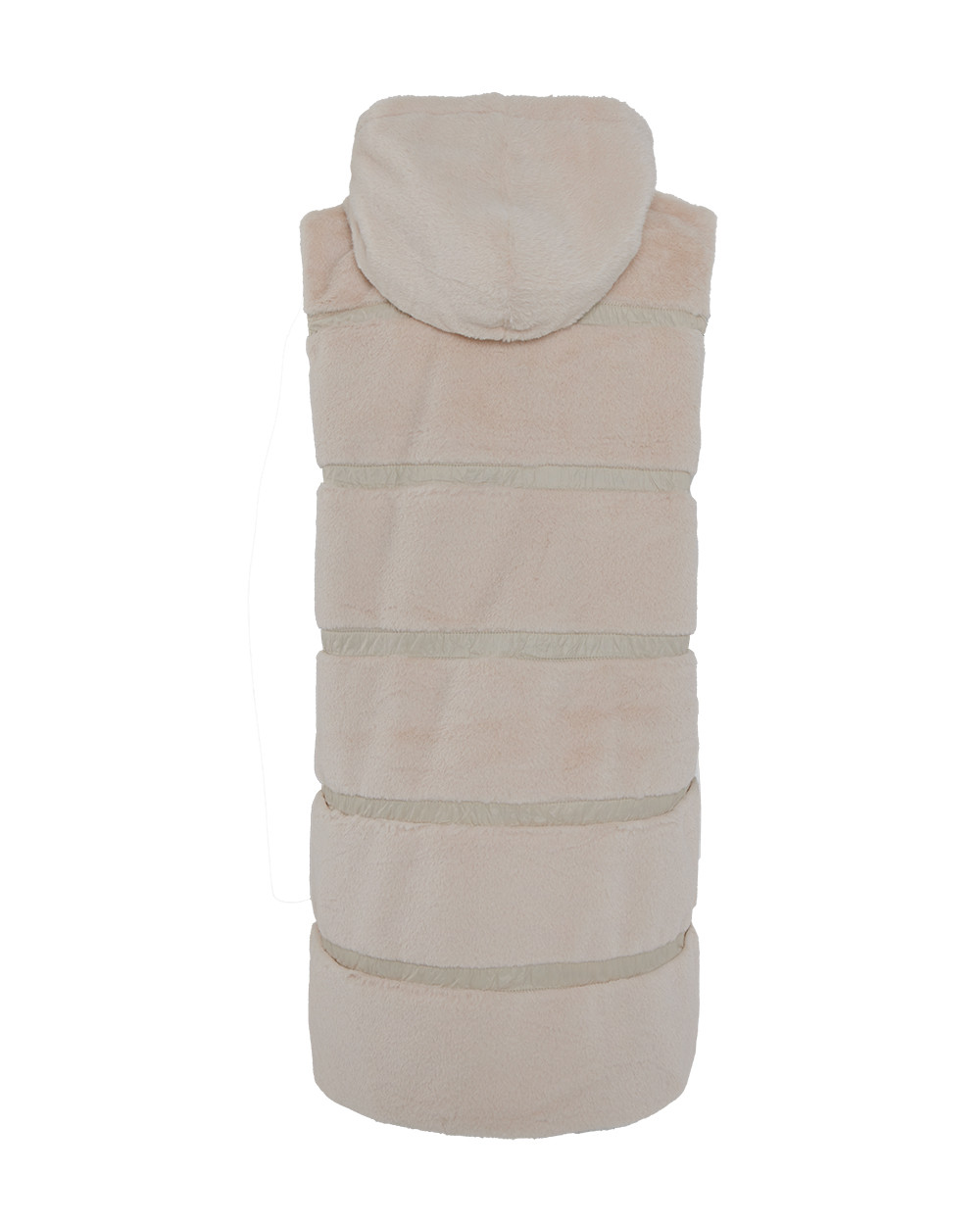 Μπουφάν αμάνικο με γούνα