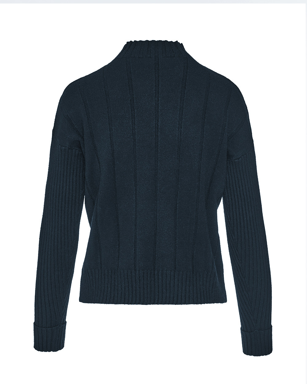 Πλεκτή μπλούζα με λαιμό λουπέτο