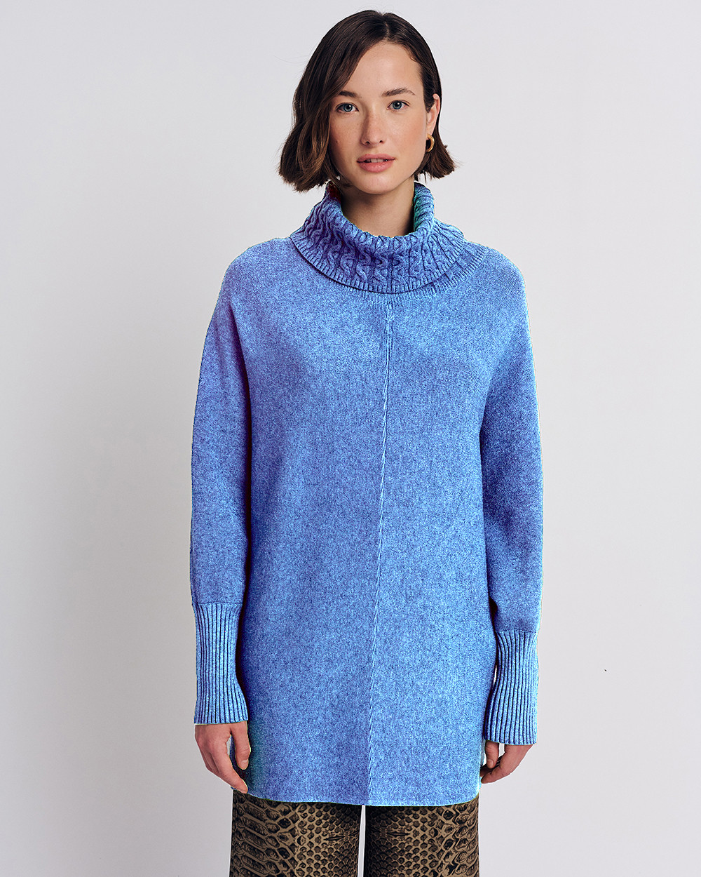 Πλεκτή μπλούζα ζιβάγκο