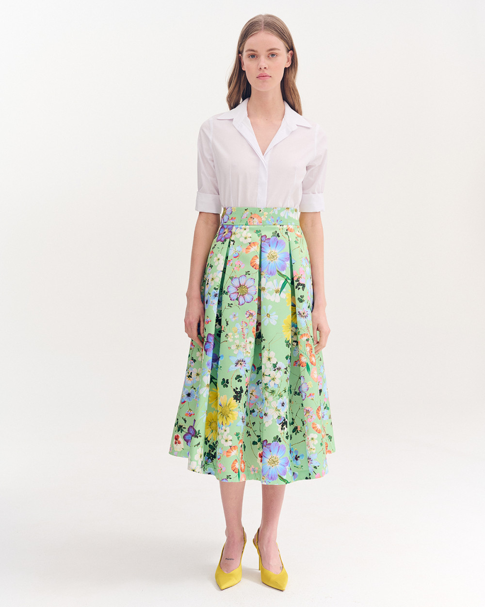Φούστα ψηλόμεση floral
