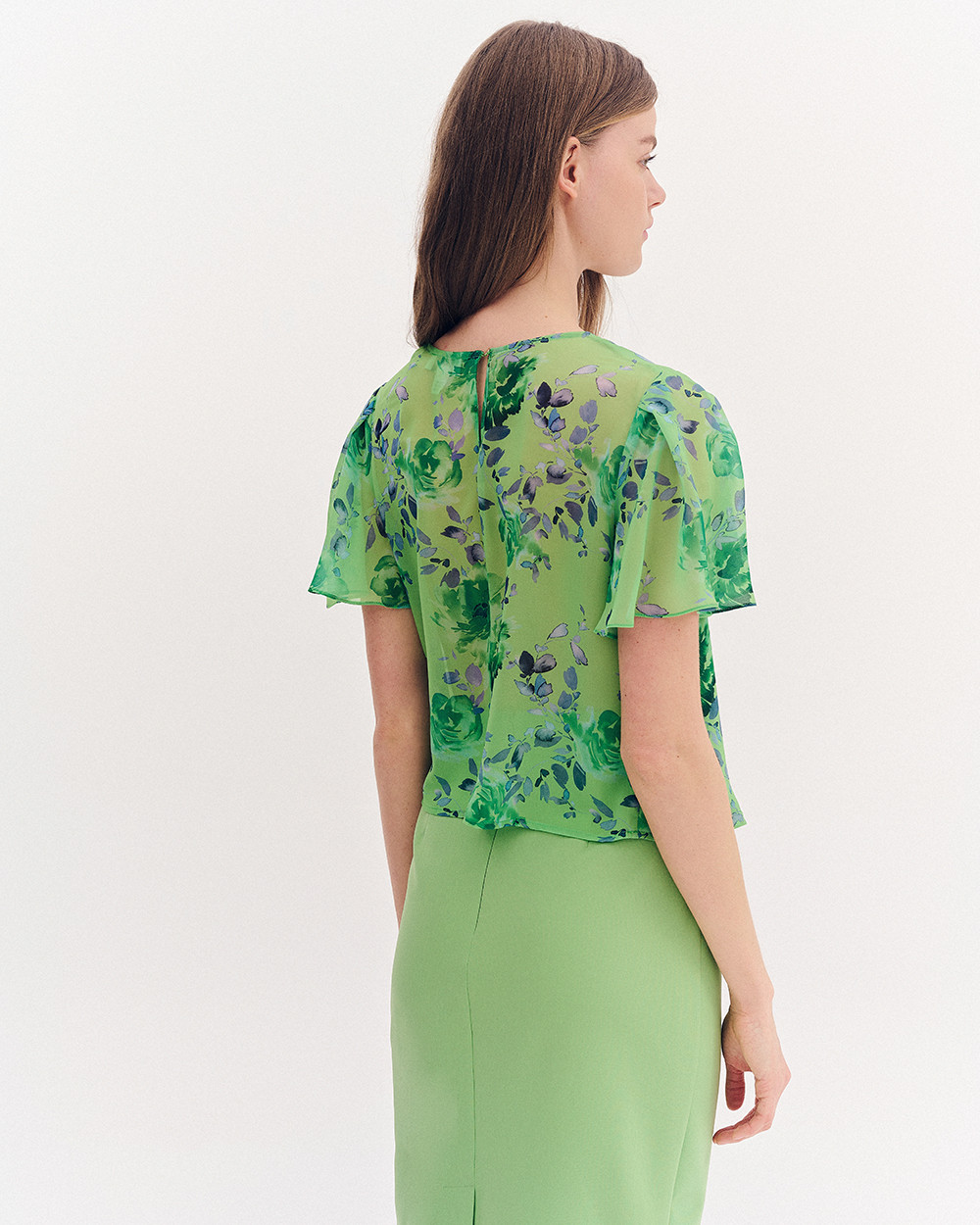 Μπλούζα floral με βολάν