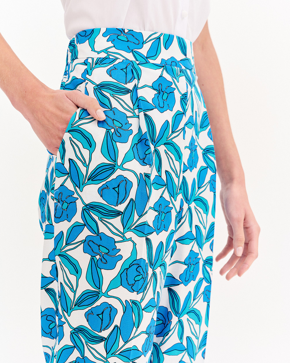 Παντελόνι floral με λάστιχο