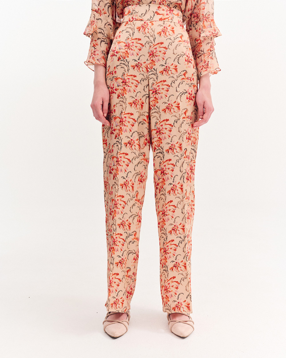 Παντελόνι φαρδύ floral