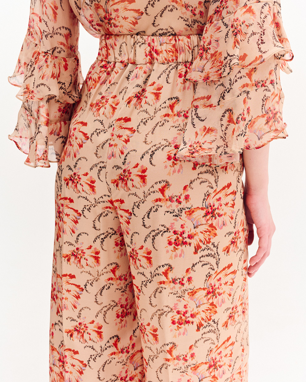 Παντελόνι φαρδύ floral