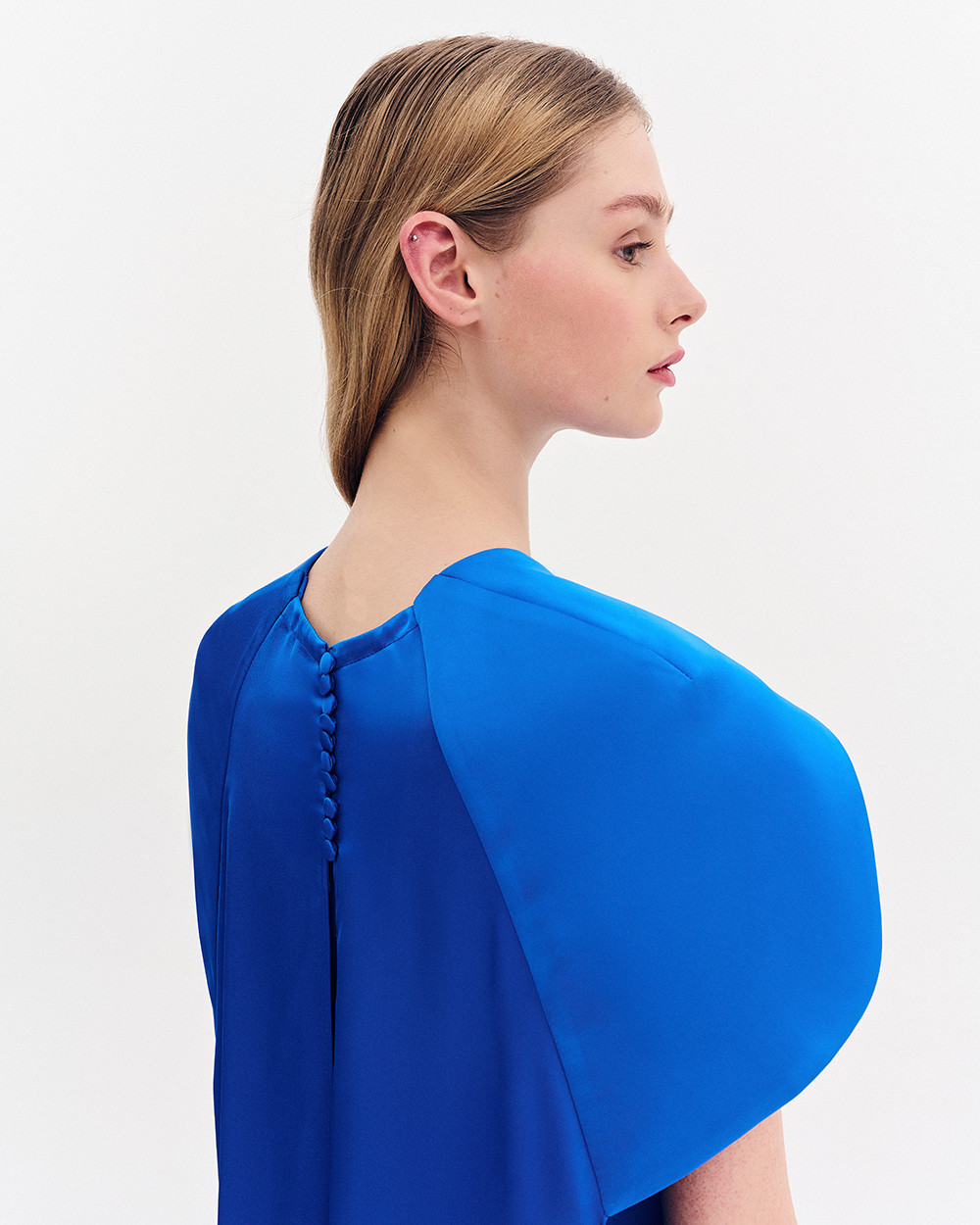 Φόρεμα maxi satin αμπιγιέ