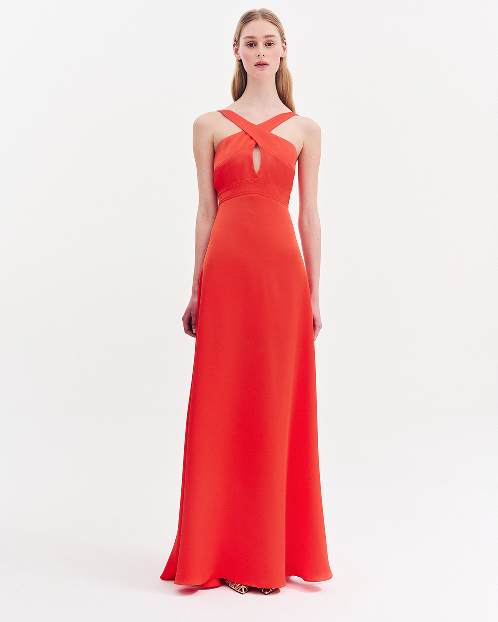 Φόρεμα αμπιγιέ satin maxi