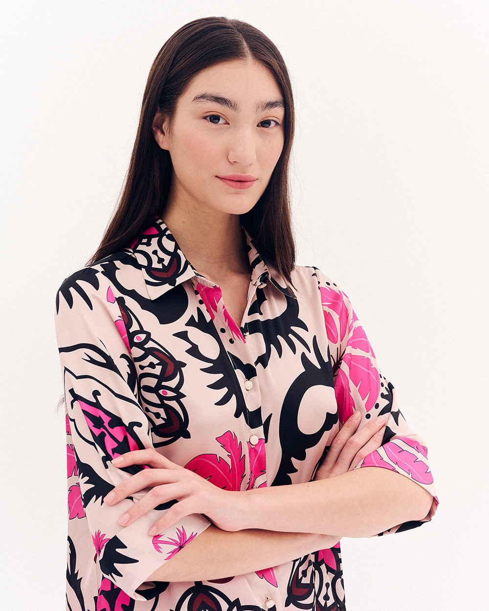 Πουκάμισο satin floral