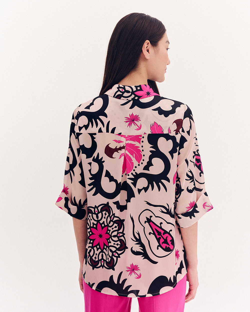 Πουκάμισο satin floral