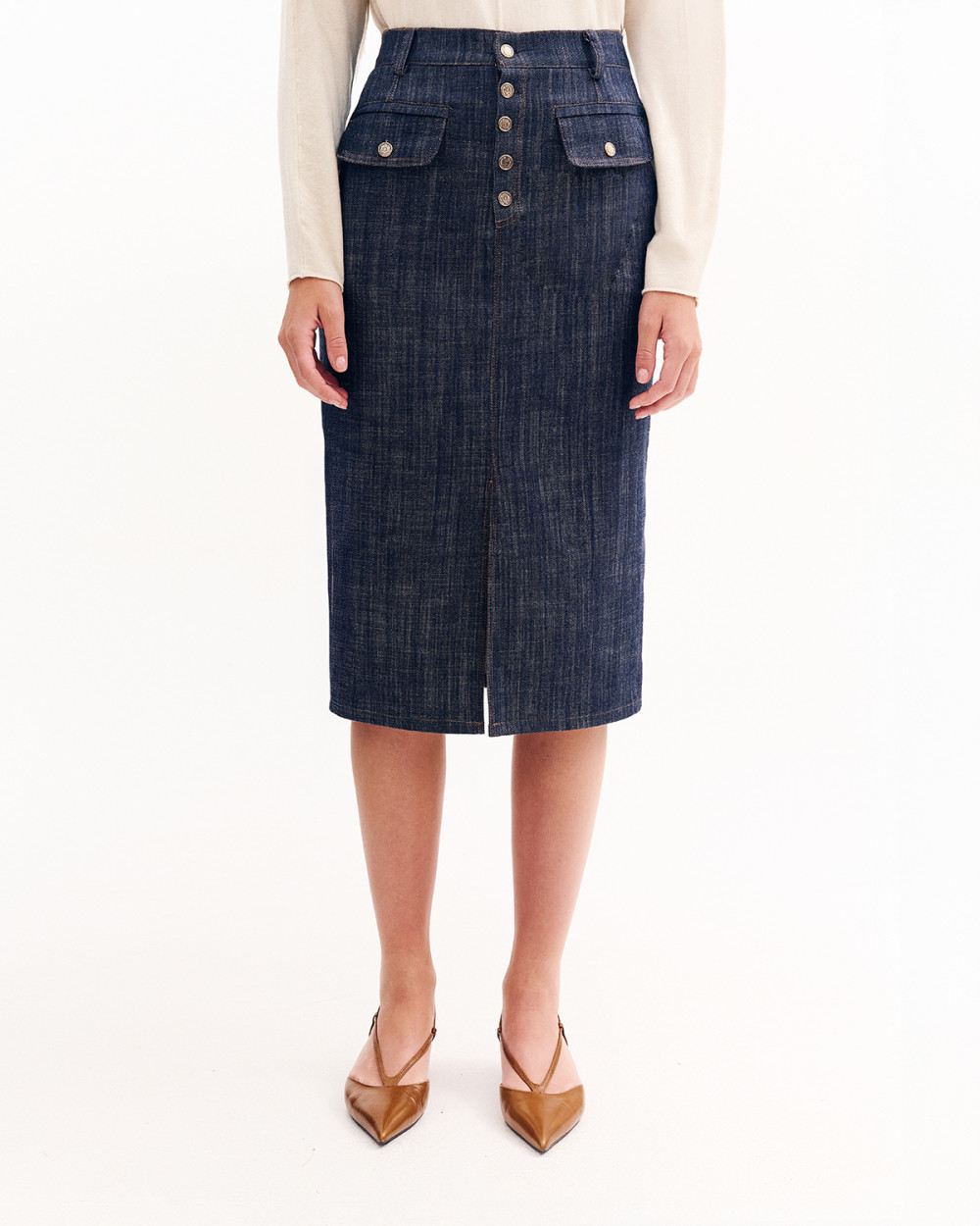 Φούστα pencil ψηλόμεση  τζιν