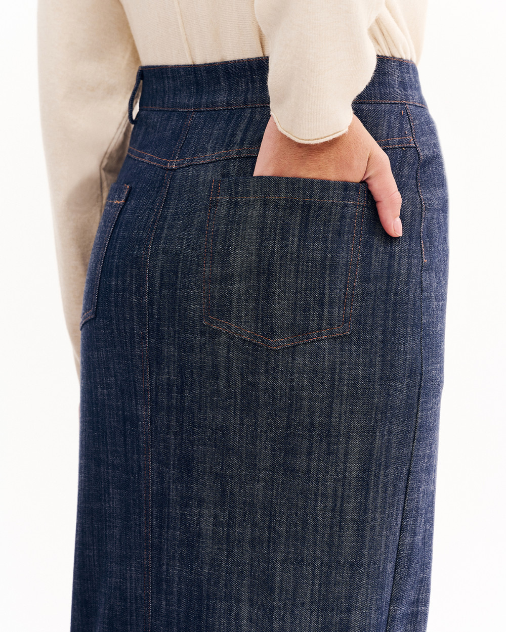 Φούστα pencil ψηλόμεση  τζιν