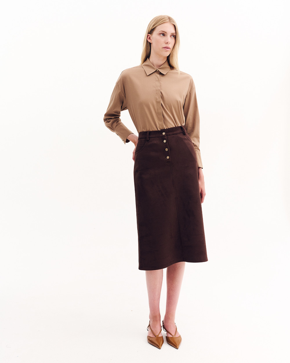 Φούστα με όψη καστόρ