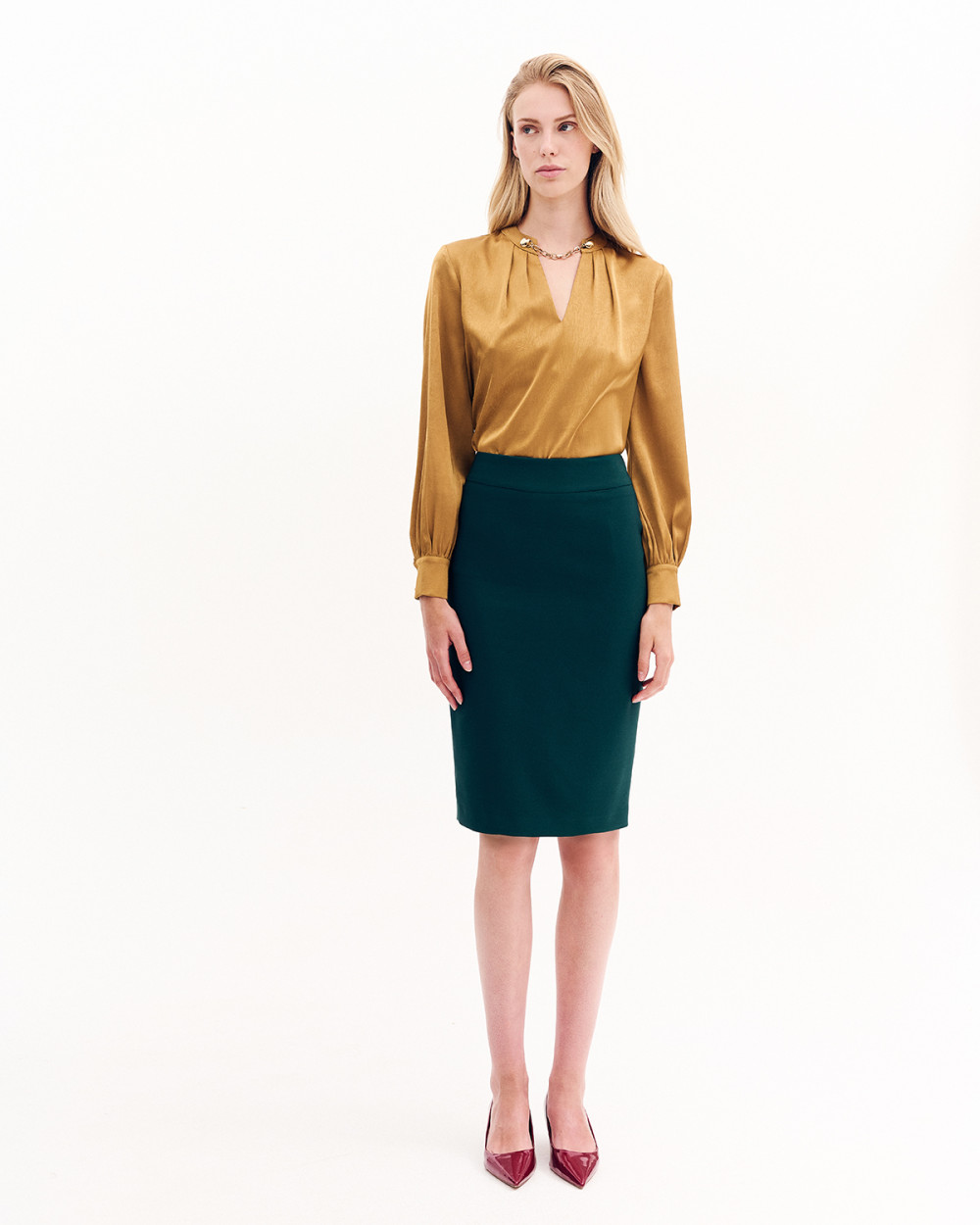 Φούστα pencil κρεπ