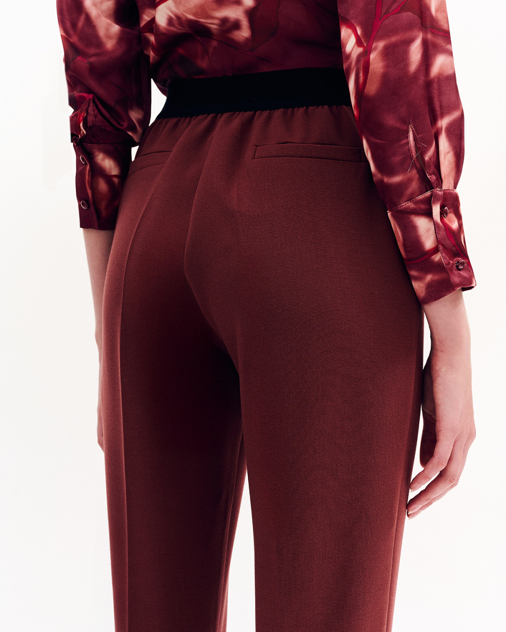 Παντελόνι cigarette με λάστιχο