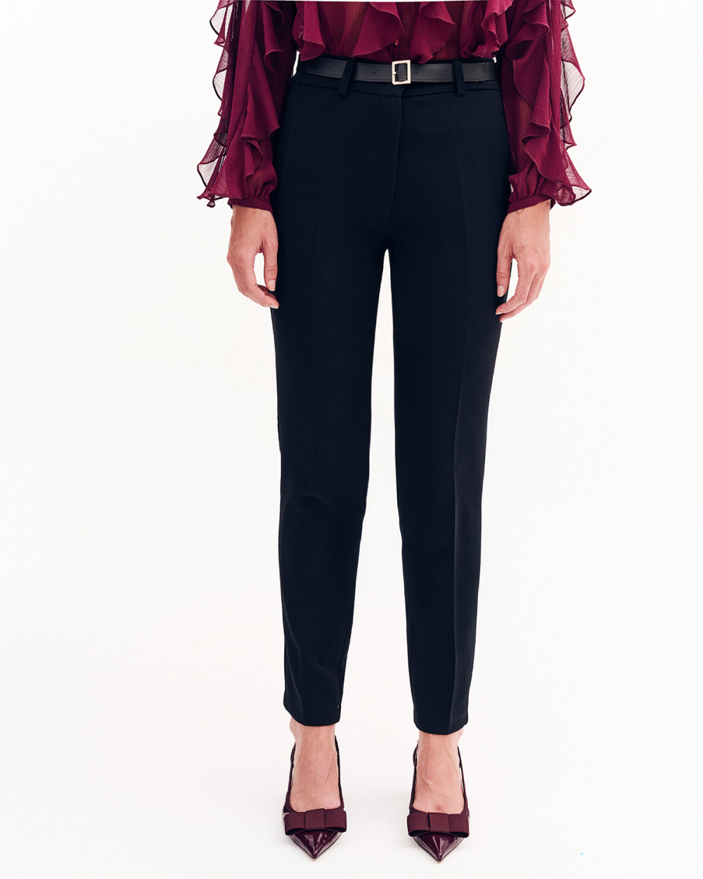 Παντελόνι cigarette με ζώνη