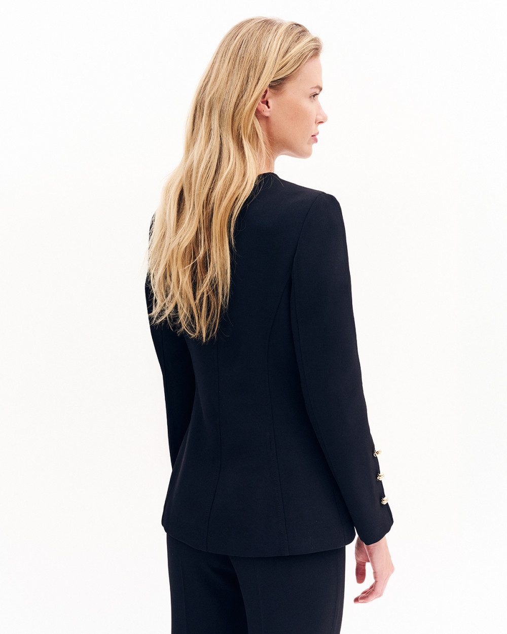 Σακάκι με στρογγυλή λαιμόκοψη μεσάτο